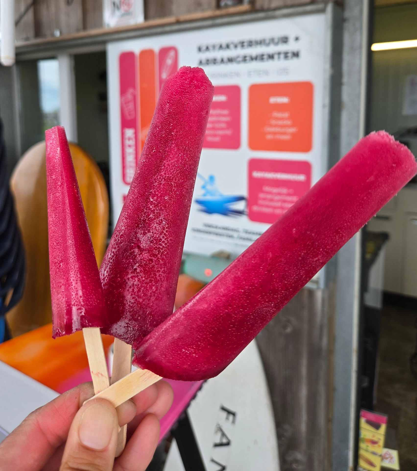 Zelfgemaakte cassis ijsjes van DEK Blauwestad